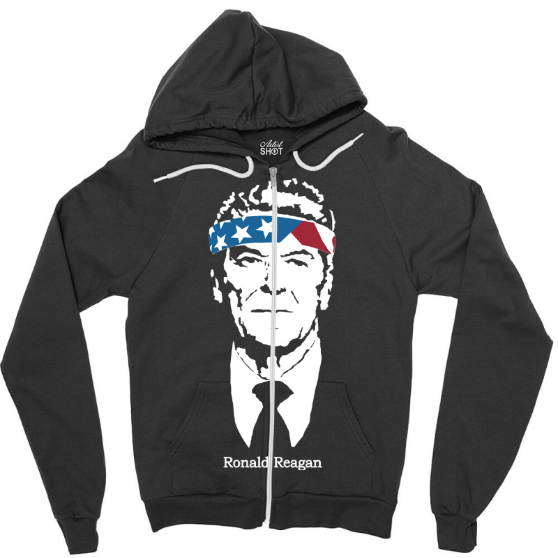 Ronaldd Reagan For President Zipper Hoodie by cm-arts | Artistshot