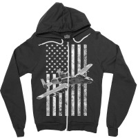 A-10 Thunderbolt Ii American Flag - A-10 Warthog Zipper Hoodie | Artistshot