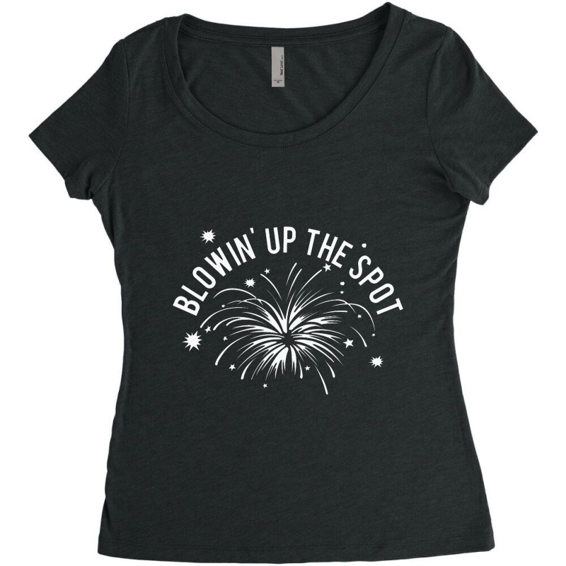 Blowin' Up The Spot   4th Of July Women's Triblend Scoop T-shirt by cm-arts | Artistshot