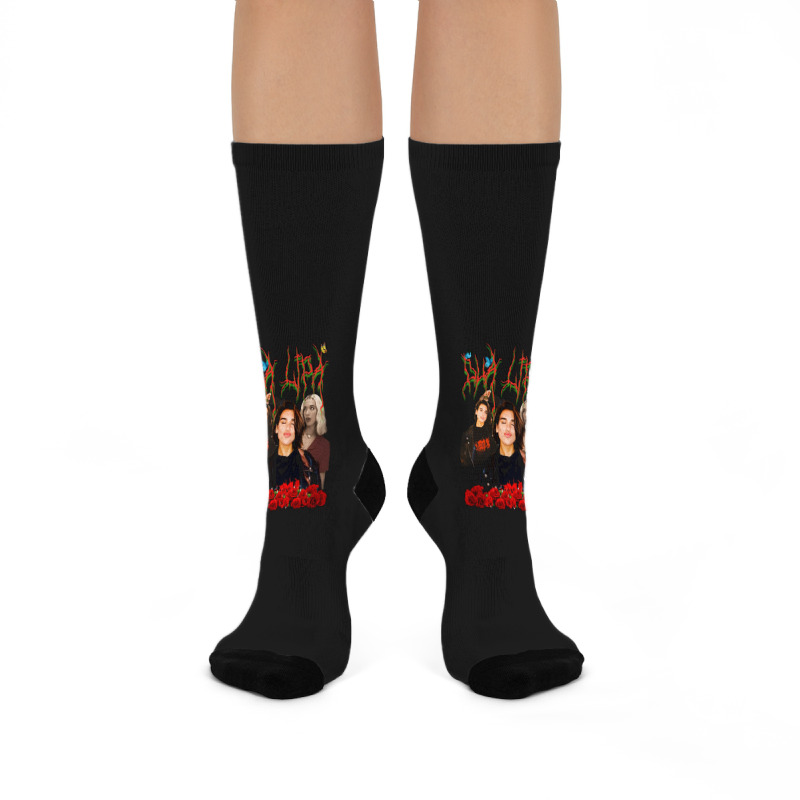 Dua Lipa, Merch Fanart, Dua Lipa Vintage, Dua Lipa Art, Dua Lipa Paint Crew Socks by SHOPAHSSA | Artistshot