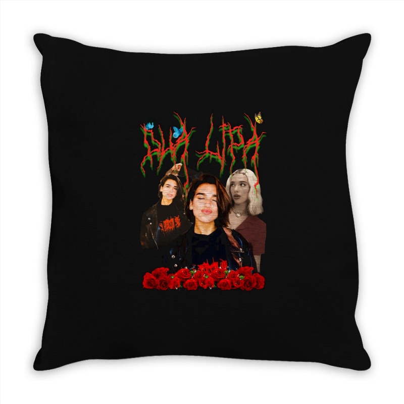 Dua Lipa, Merch Fanart, Dua Lipa Vintage, Dua Lipa Art, Dua Lipa Paint Throw Pillow by SHOPAHSSA | Artistshot