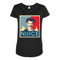 Borat, Borat Vintage, American Hope Poster, Nice Kazakhstan, Borat Art Maternity Scoop Neck T-shirt | Artistshot