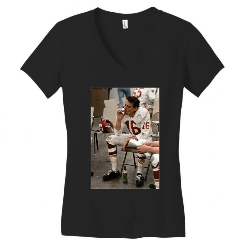 Len Dawson Cigarette Classic Cloth Covering I Love Classic Women's V-neck  T-shirt. By Artistshot