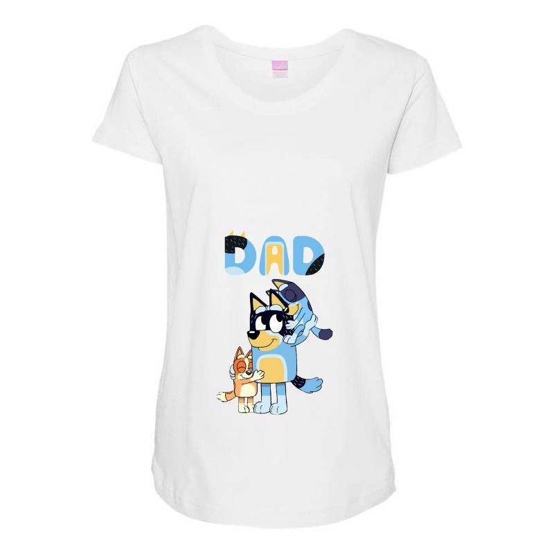 Dad Playing Son And Daughter Maternity Scoop Neck T-shirt | Artistshot