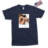 Beautiful Woman Sitting Naked On Bed With Arms Around Her Knees Exclusive T-shirt | Artistshot