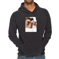 Beautiful Woman Sitting Naked On Bed With Arms Around Her Knees Vintage Hoodie | Artistshot