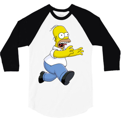 Homer Simpson, The Simpsons 3/4 Sleeve Shirt Designed By Estore