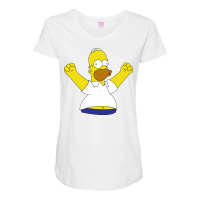 Homer Simpson, The Simpsons Maternity Scoop Neck T-shirt | Artistshot