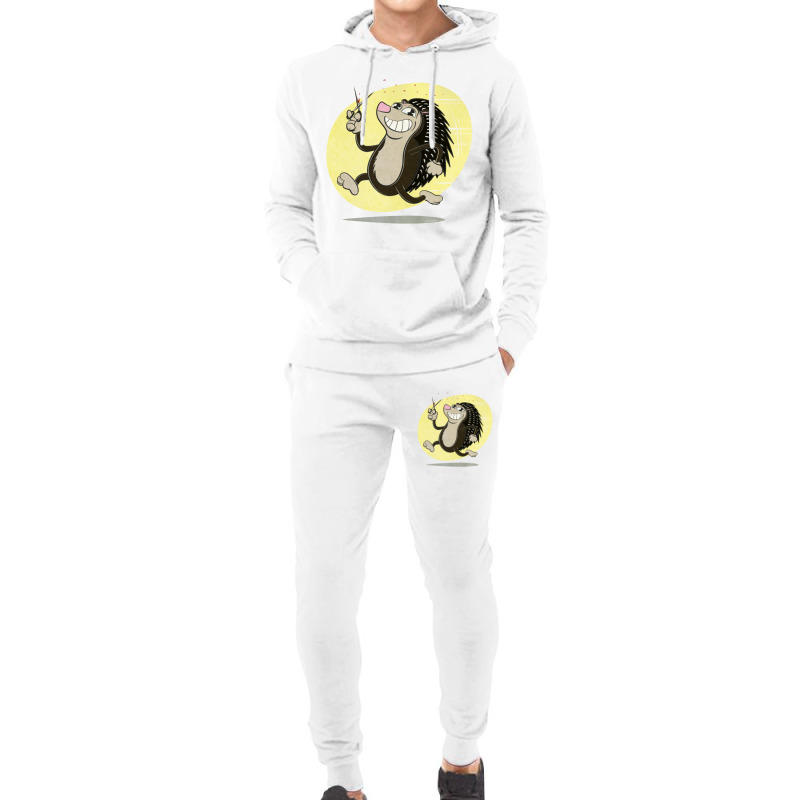 Cuddly Critters Wielding Sharp Objects #4   Retro Cartoon Style Hoodie & Jogger Set | Artistshot