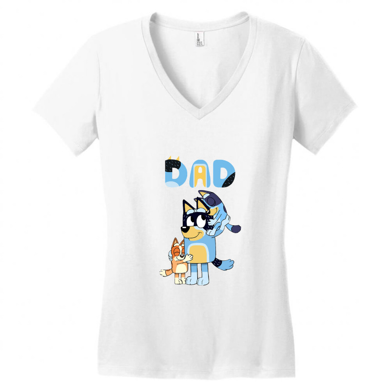 Dad Playing Son And Daughter Women's V-neck T-shirt | Artistshot