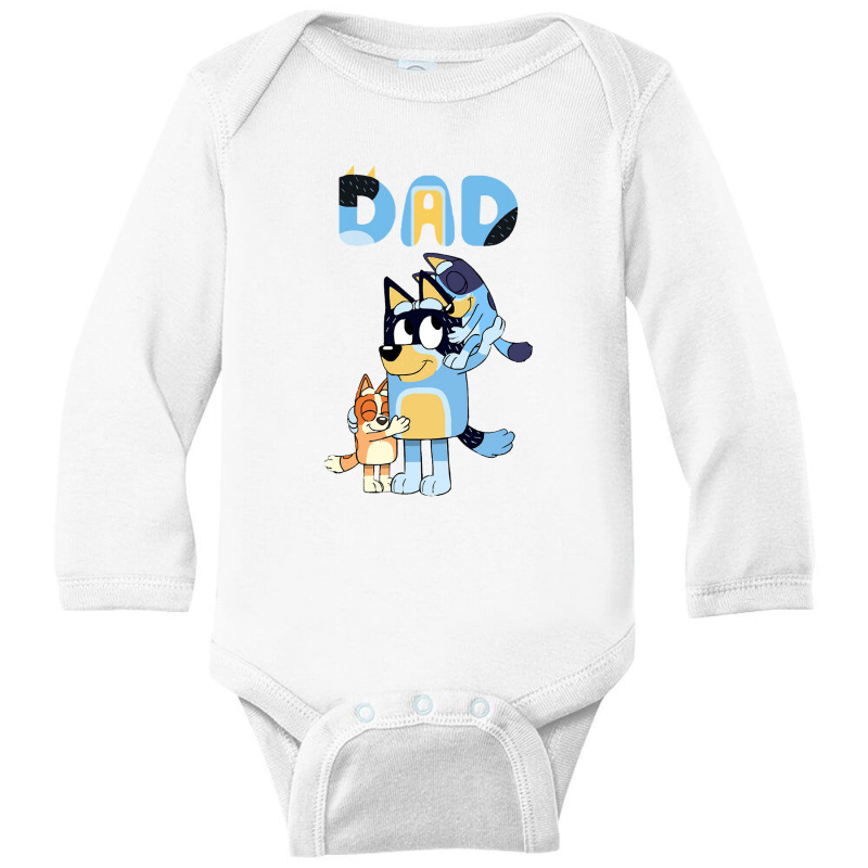 Dad Playing Son And Daughter Long Sleeve Baby Bodysuit | Artistshot