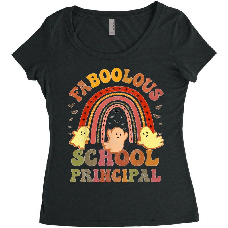 Vintage Faboolous School Principal Costume This Is My Scary Women's Triblend Scoop T-shirt by cm-arts | Artistshot