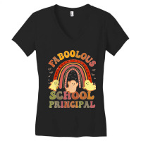 Vintage Faboolous School Principal Costume This Is My Scary Women's V-neck T-shirt | Artistshot