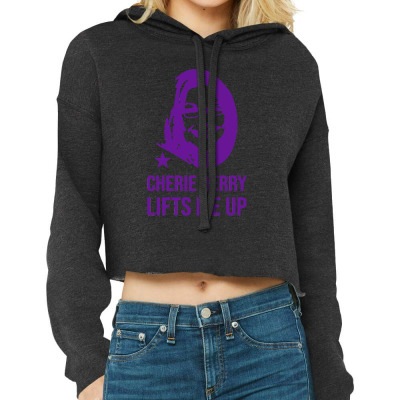 Cherie Berry Lifts Me Up Cropped Hoodie Designed By Lotus Fashion Realm