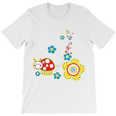 Ladybird, Insect, Animals, Flowers, Nature T-shirt Designed By Estore