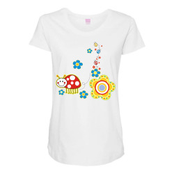 Ladybird, insect, animals, flowers, nature Maternity Scoop Neck T-shirt | Artistshot