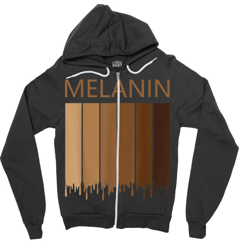 Drippin Melanin Womens Black History Month  Girls Bhm Funny Gifts Men Zipper Hoodie | Artistshot