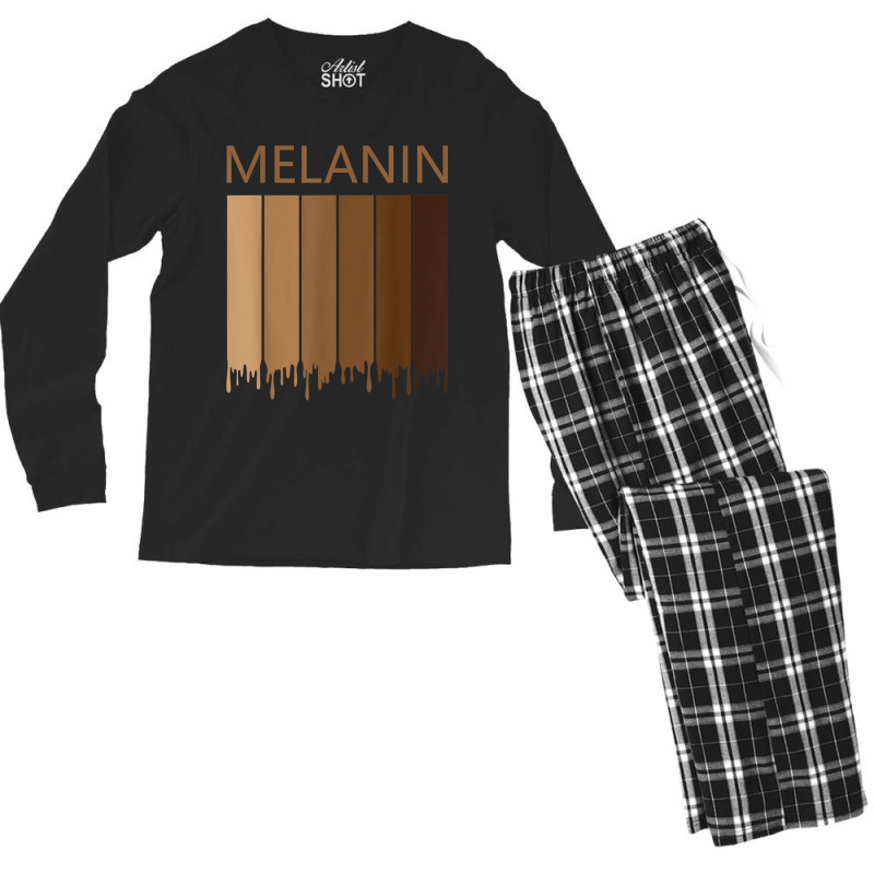 Drippin Melanin Womens Black History Month  Girls Bhm Funny Gifts Men Men's Long Sleeve Pajama Set | Artistshot