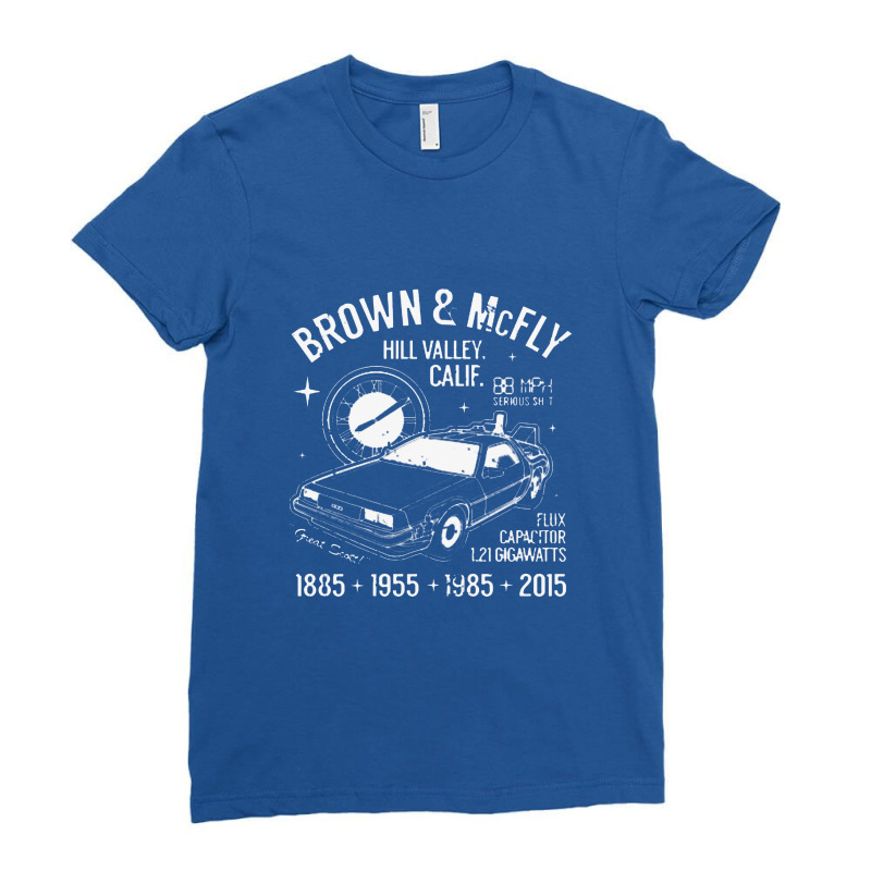 Brown And Mcfly    Back To The Future Ladies Fitted T-Shirt by cm-arts | Artistshot