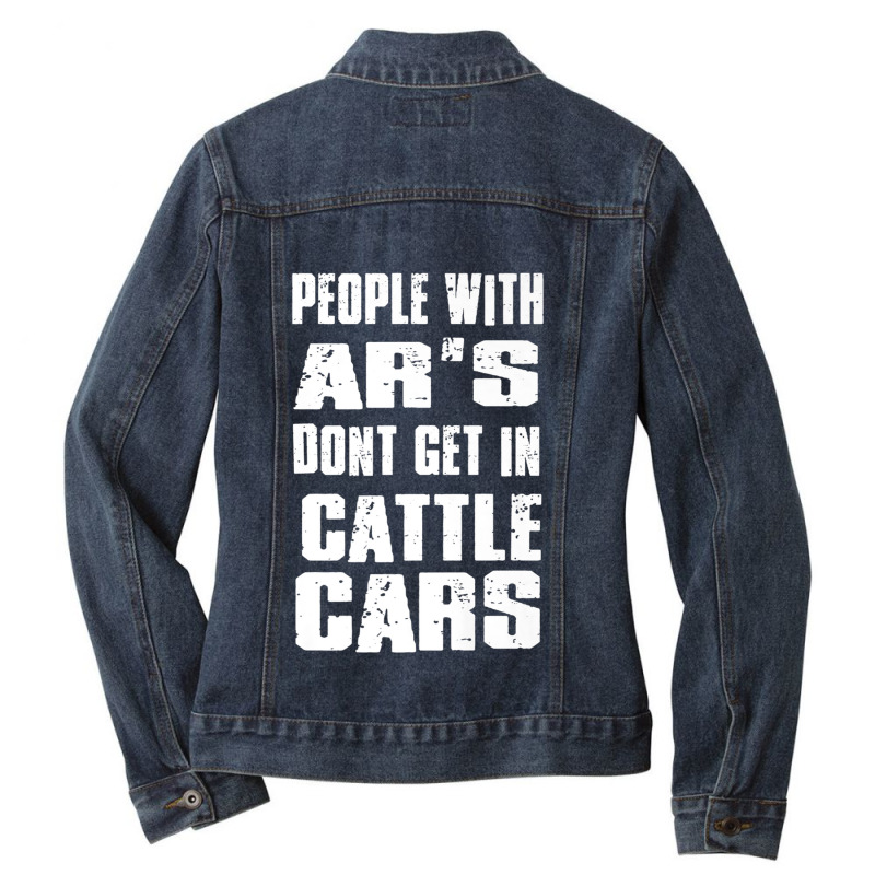 People With Ar's Don'gein Cattle Cars Games Characters Ladies Denim Jacket by KhalilDesign | Artistshot