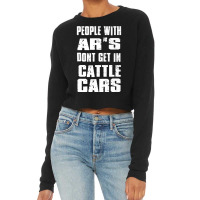 People With Ar's Don'gein Cattle Cars Games Characters Cropped Sweater | Artistshot