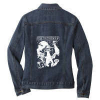 Flying Saucers Alien Invasion Ladies Denim Jacket | Artistshot