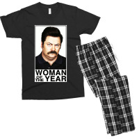 Woman Of The Year - Ron Swanson Men's T-shirt Pajama Set | Artistshot