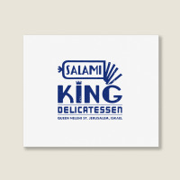 Salami King Jewish Deli T Shirt Jerusalem Israel T Shirt Delicatessen Landscape Canvas Print | Artistshot