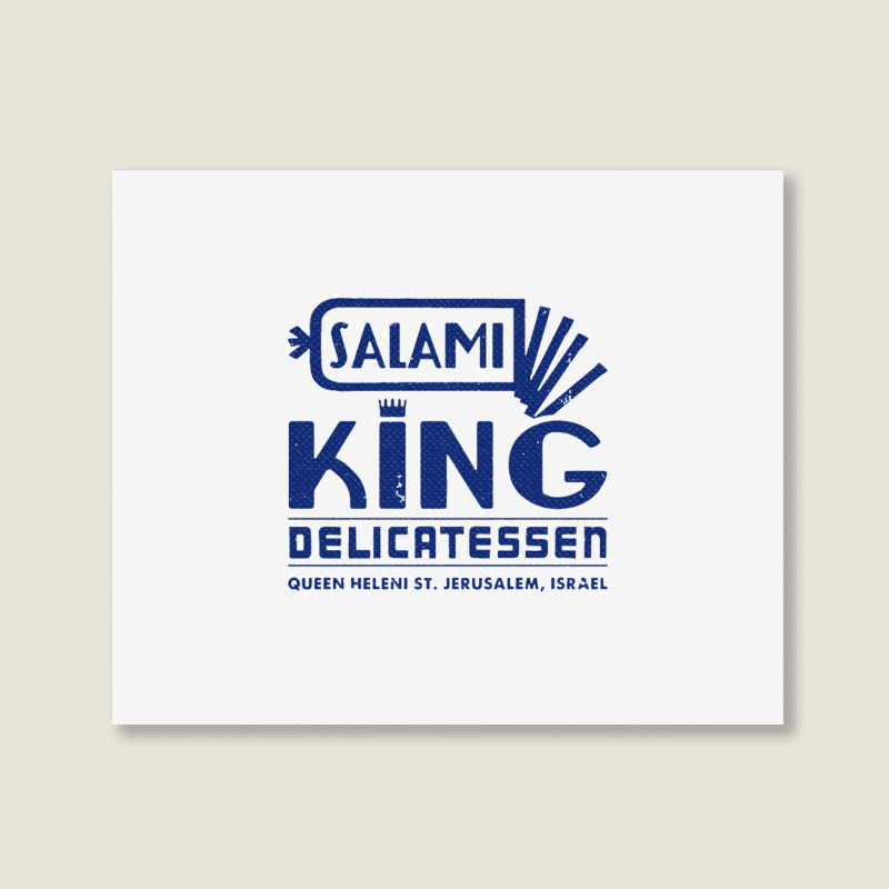 Salami King Jewish Deli T Shirt Jerusalem Israel T Shirt Delicatessen Landscape Canvas Print | Artistshot