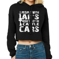 People With Ar's Don'gein Cattle Cars Sarcastic Vintage Video Games Ch Cropped Hoodie | Artistshot