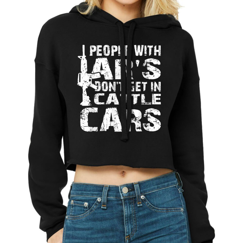 People With Ar's Don'gein Cattle Cars Sarcastic Vintage Video Games Ch Cropped Hoodie by KhalilDesign | Artistshot