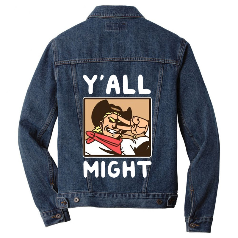 Yalls Funny Might Men Denim Jacket | Artistshot