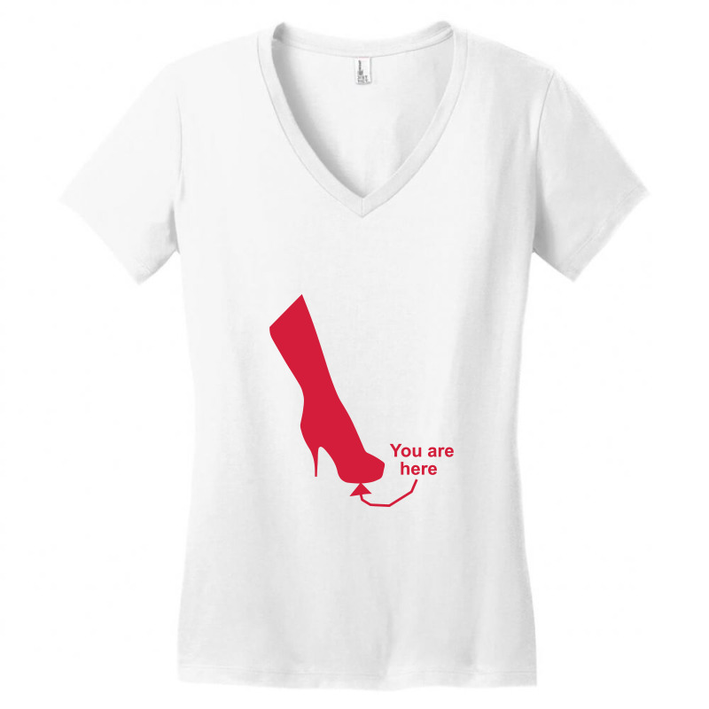 Dominance High Heel Boot Funny   Dominatrix Women's V-Neck T-Shirt by pagersuek | Artistshot