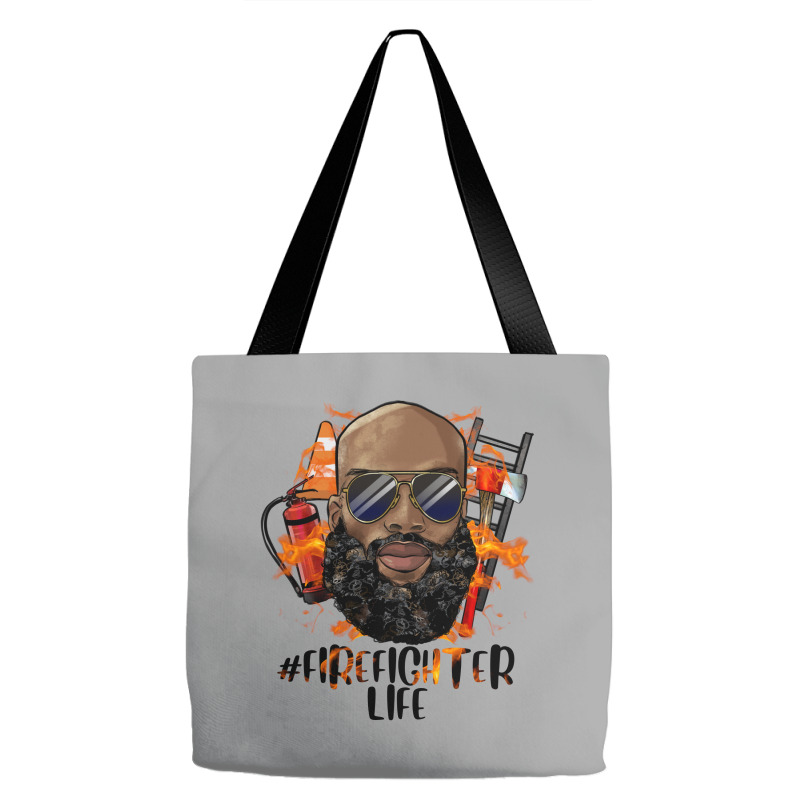 Bald Black Man Firefighter Life Tote Bags | Artistshot