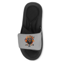 Bald Black Man Firefighter Life Slide Sandal | Artistshot