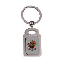 Bald Black Man Firefighter Life Silver Rectangle Keychain | Artistshot