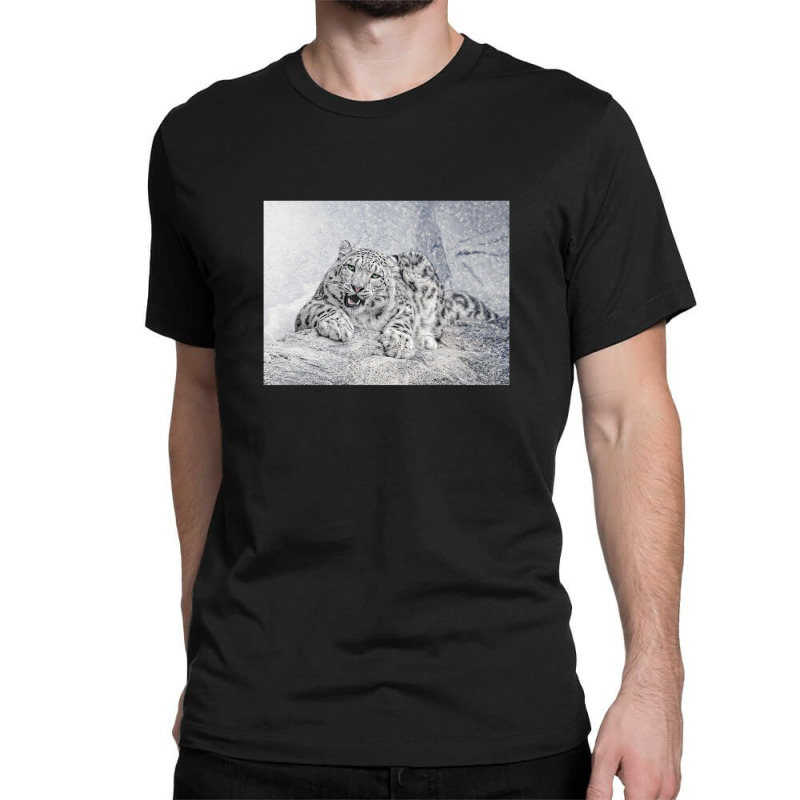 Panthera Uncia Classic T-shirt by cm-arts | Artistshot