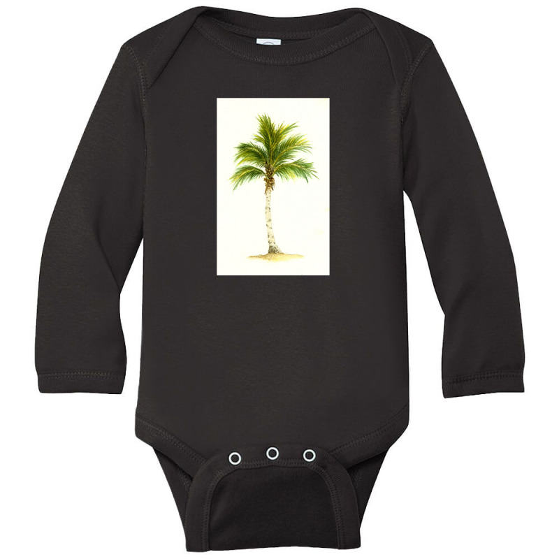 Quen Palm Tree Long Sleeve Baby Bodysuit by cm-arts | Artistshot