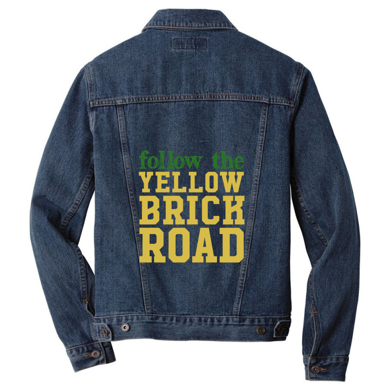 Follow The Yellow Brick Road,the Wizard Of Oz Men Denim Jacket by creepysatan | Artistshot