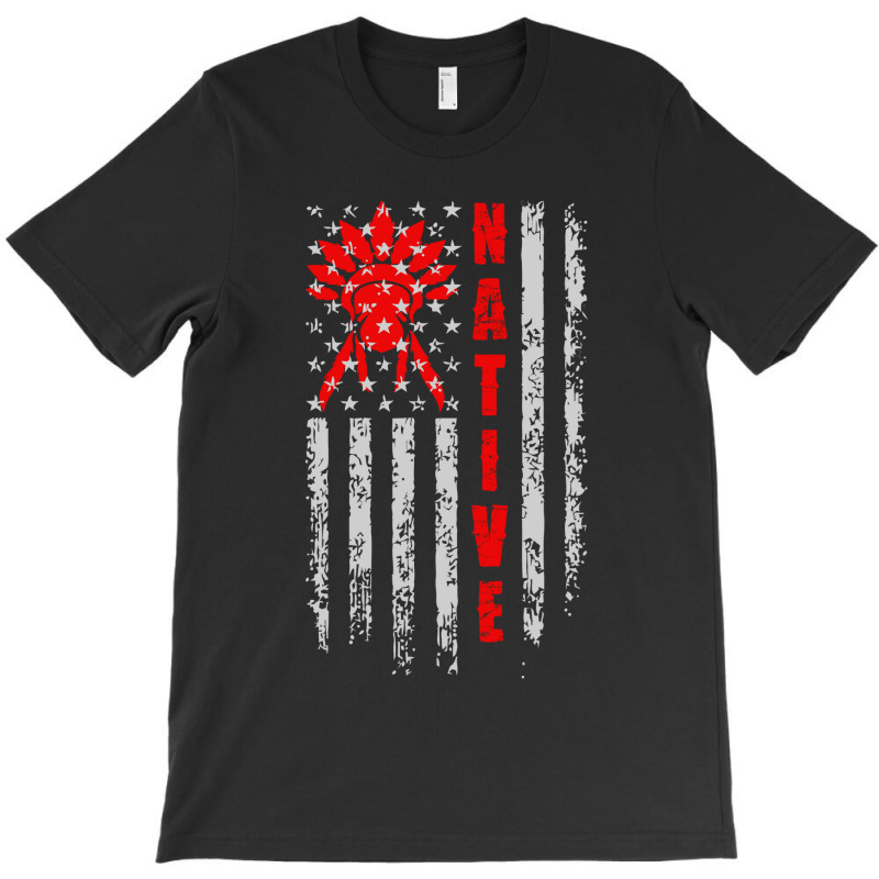 Native American Flag Retro T-shirt | Artistshot