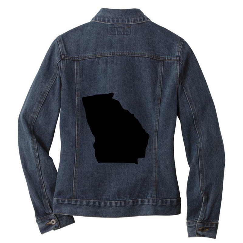 Georgia State Ladies Denim Jacket by pagersuek | Artistshot