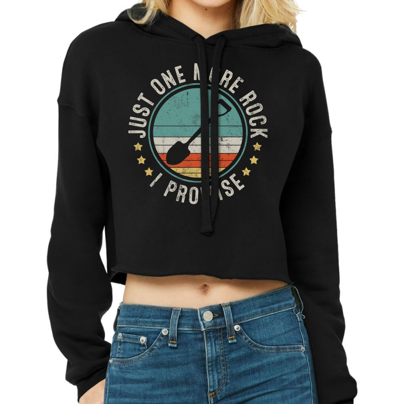 Geology Rockhounding Rocks Geologist Retro Vintage Gift Cropped Hoodie by cm-arts | Artistshot