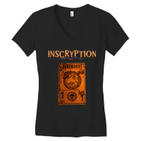 Inscryption Psychological Horror Ouroboros Card Game Halloween Scary S Women's V-neck T-shirt | Artistshot