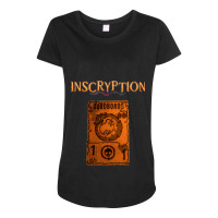 Inscryption Psychological Horror Ouroboros Card Game Halloween Scary S Maternity Scoop Neck T-shirt | Artistshot