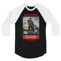 Sapper Army Combat Engineer Corps Veterans And Military 3/4 Sleeve Shirt | Artistshot