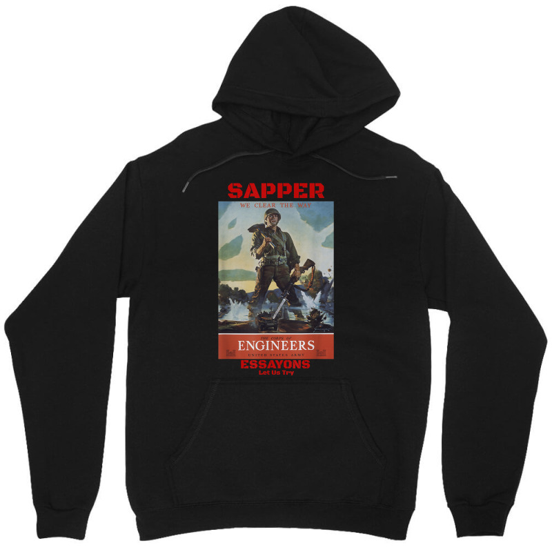 Sapper Army Combat Engineer Corps Veterans And Military Unisex Hoodie by BessieCarolyn | Artistshot