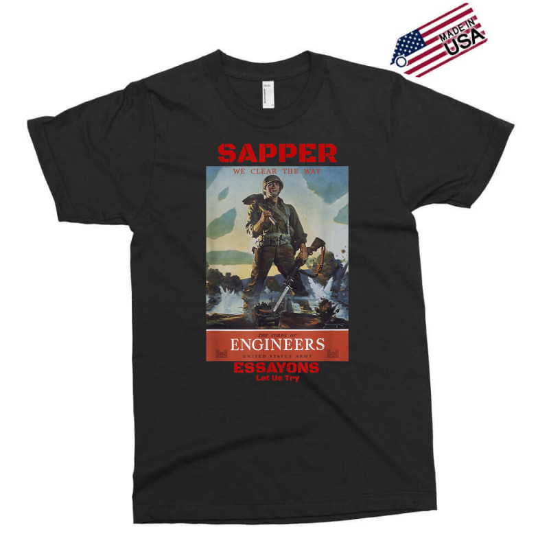 Sapper Army Combat Engineer Corps Veterans And Military Exclusive T-shirt by BessieCarolyn | Artistshot