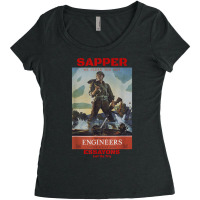 Sapper Army Combat Engineer Corps Veterans And Military Women's Triblend Scoop T-shirt | Artistshot