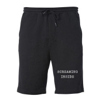 Screaming Inside,screaming Inside Fleece Short | Artistshot