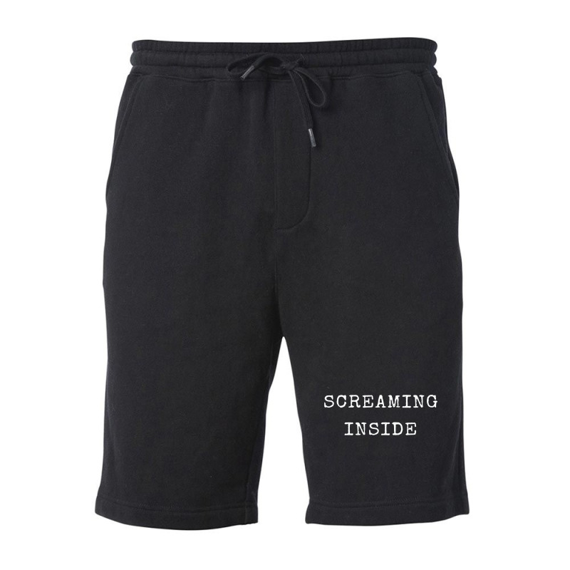 Screaming Inside,screaming Inside Fleece Short by creepysatan | Artistshot